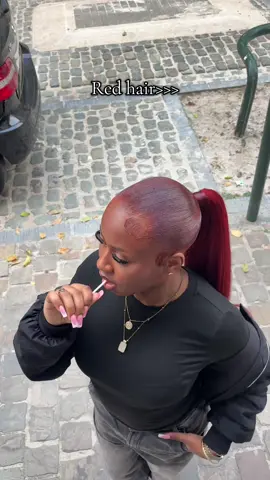Sleek red ponytails for the win ! #sleekponytail #fypシ゚ #pourtoii 