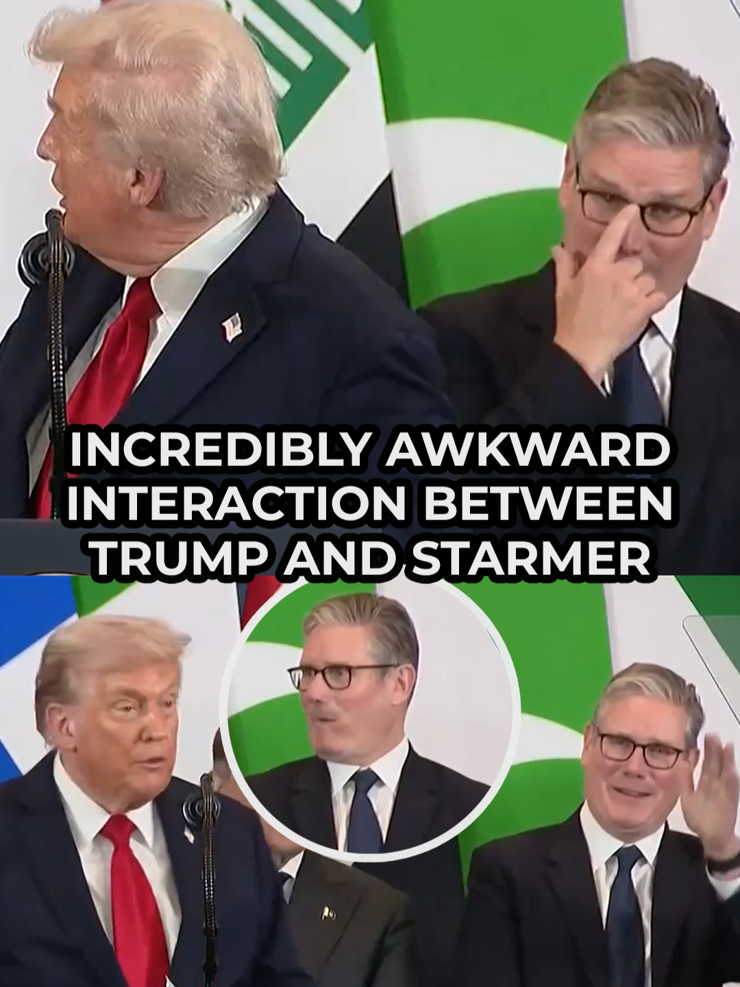 Watch this awkward interaction between Donald Trump and Sir Keir Starmer... #DonaldTrump #KeirStarmer #Israel #Gaza #GBNews