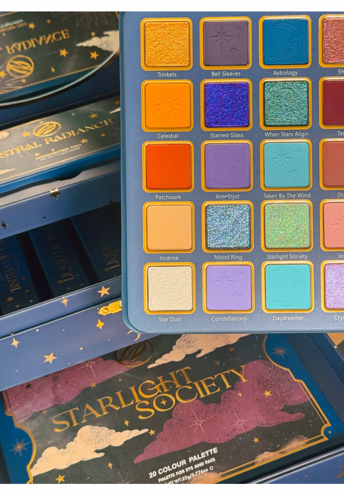 new @Cosmic Beauty starlight collection* ✨💫🌙 such magical vibes! launching 10/17 (code BATTYBEAN) *gifted #indiemakeup #cosmicbeauty #cosmicbrushes #indieeyeshadow #eyeshadow 