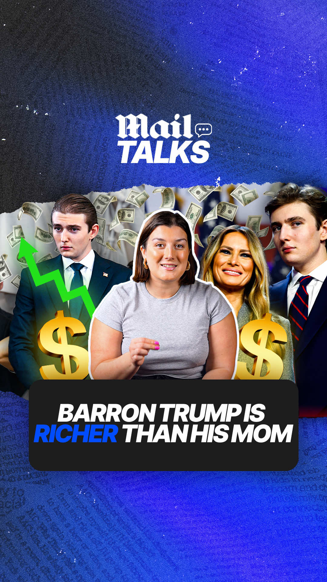 Barron Trump is worth a staggering $150 million - at just 19! He's even richer than his mom Melania Trump. And it's all thanks to his crypto side hustle 💰  Follow @This Is Money for all the Gen Z money news  #barrontrump #money #crypto #rich #trump 