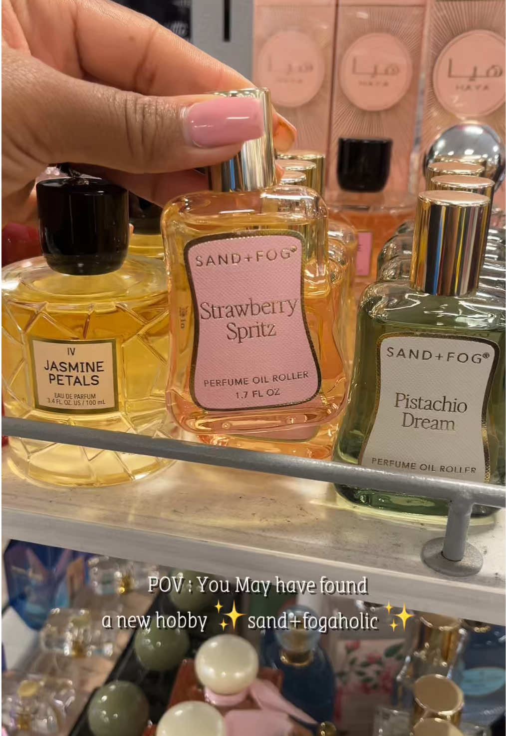 Literally just a girl 💅🏽 I need em all new hobby unlocked ! I love these roll on oil perfumes by sand and fog I found @TJ Maxx 🤩 #sandandfog #tjmaxxfinds #momonabudget #tjmaxx 