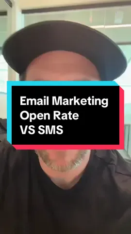 Email marketing average open rate vs SMS open rate