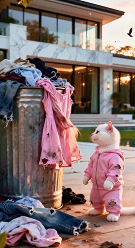 baby cat made her mother win fashion contest  #cataivideo #catstory #cutecat #catcartoon 