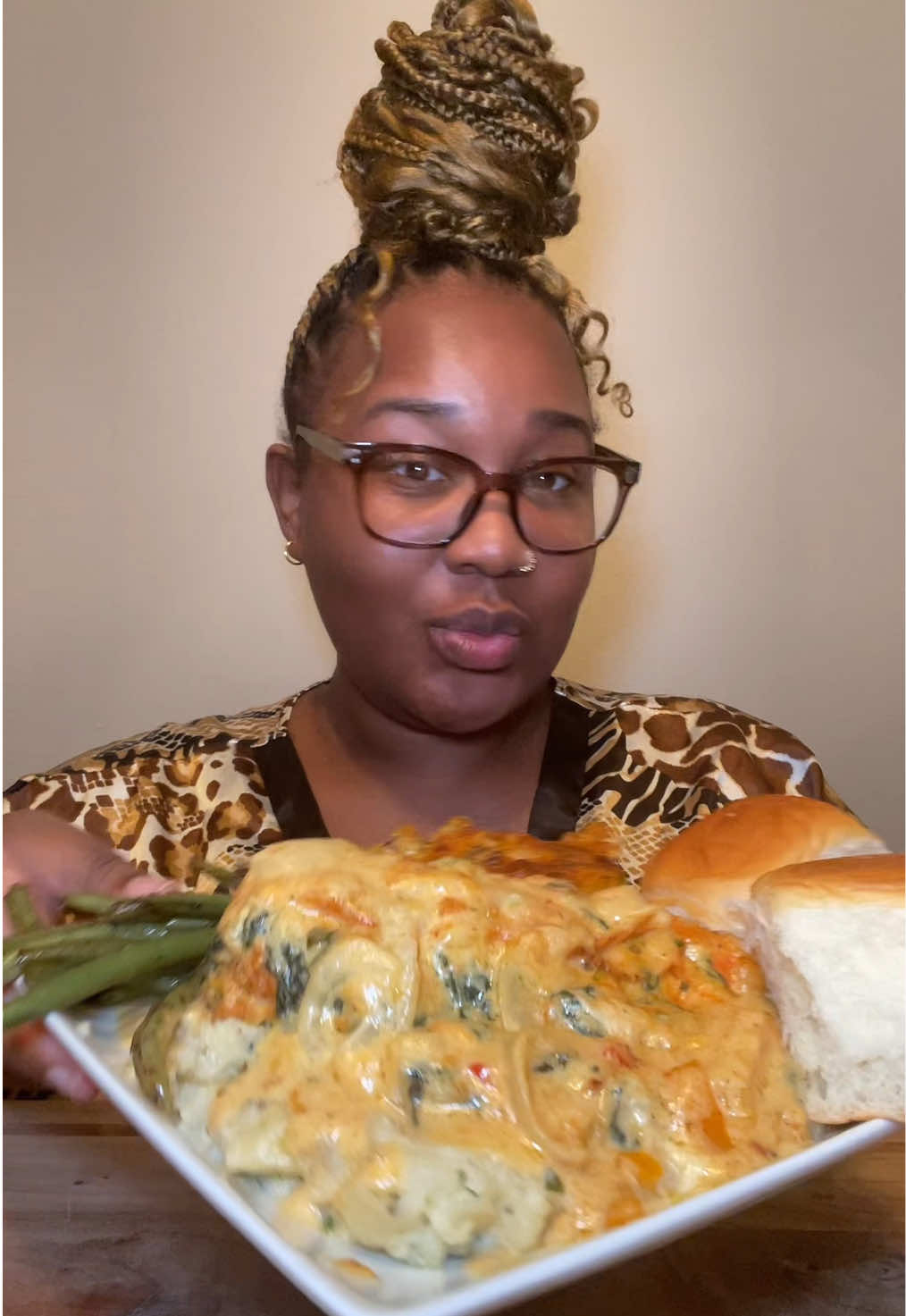 His toes curled bc of this meal.  #fyp #trending #cookingathometiktoktv #marrymechicken #mukbang 