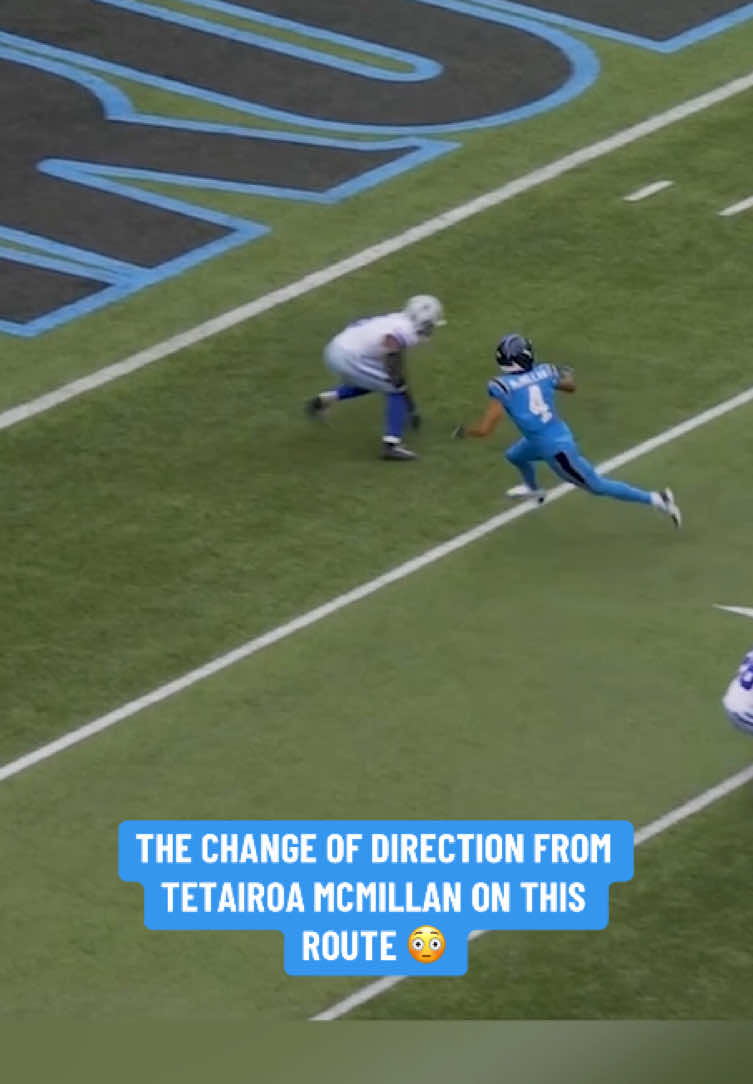 for his first career td too 😮‍💨 #tetairoamcmillan #carolinapanthers #nfl @Carolina Panthers 