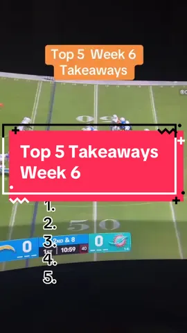 Top 5 takeaways from week 6 of the NFL #fantasyfootball #football #nfl 