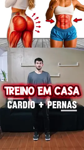 🔥 TREINO EM CASA - CARDIO + PERNAS 🥵🦵 ▶️ Aperta o play e bora treinar comigo ! 💪Faça os exercícios. ⏰ Respeita as pausas e no fim descansa dois minutos. ⚠️ Repete a sequência 4x ! #treino #cardio  #emagrecimento  #treinoemcasa  #foryou 