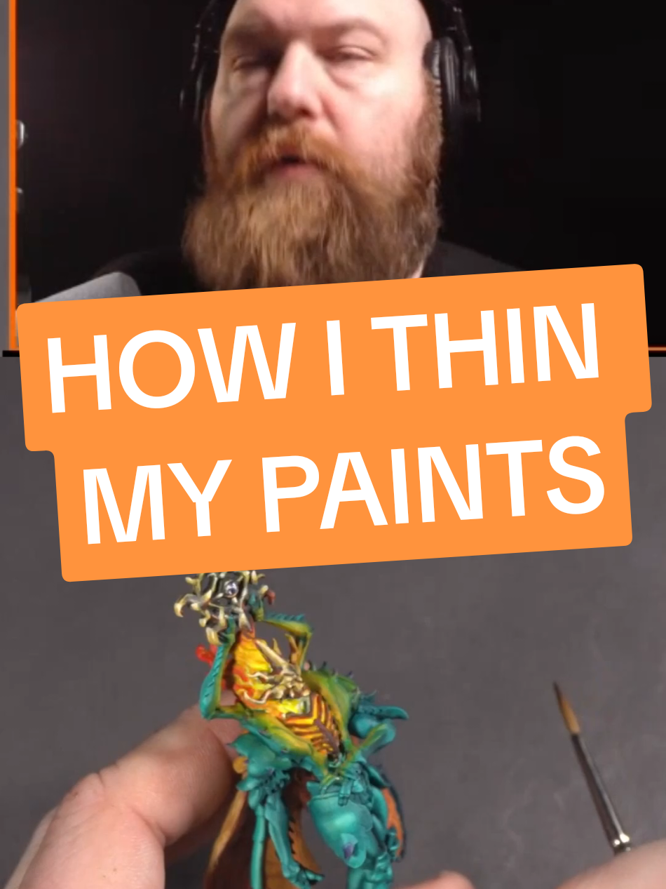 How I handle thinning paint #warhammer #minipainting #gamesworkshop #miniatures #tabletop 