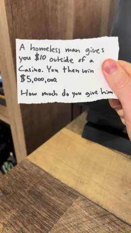 How much would you give?