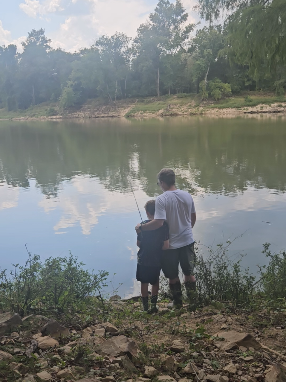 1st time fishing 🎣 #boy #boymom #boys #boymomlife #son 