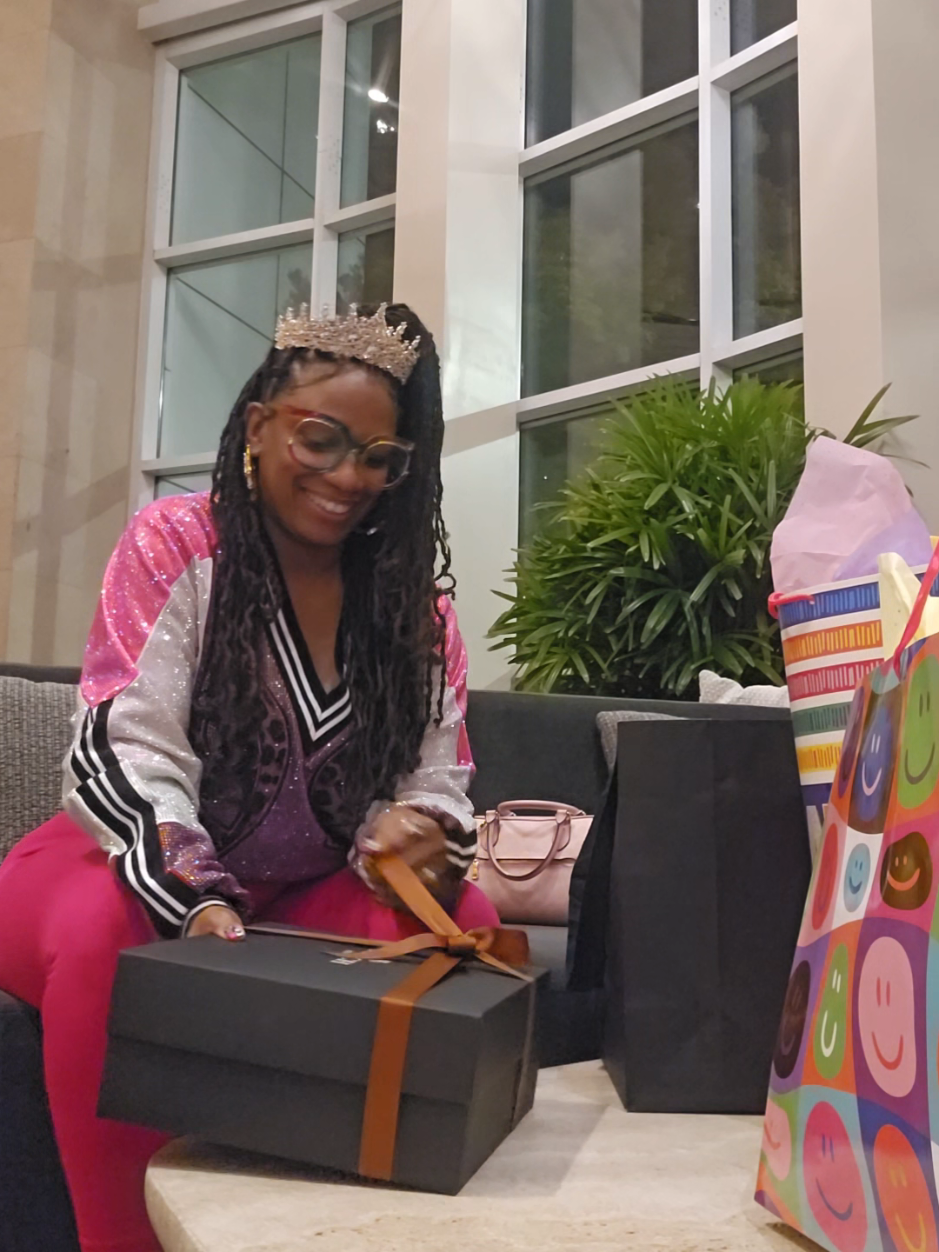 Opening up some of my Birthday Gifts for my 50th Birthday.  I enjoyed myself so much. I deserve this life. #MissNikki #50thBirthday #SpoiledBehavior 
