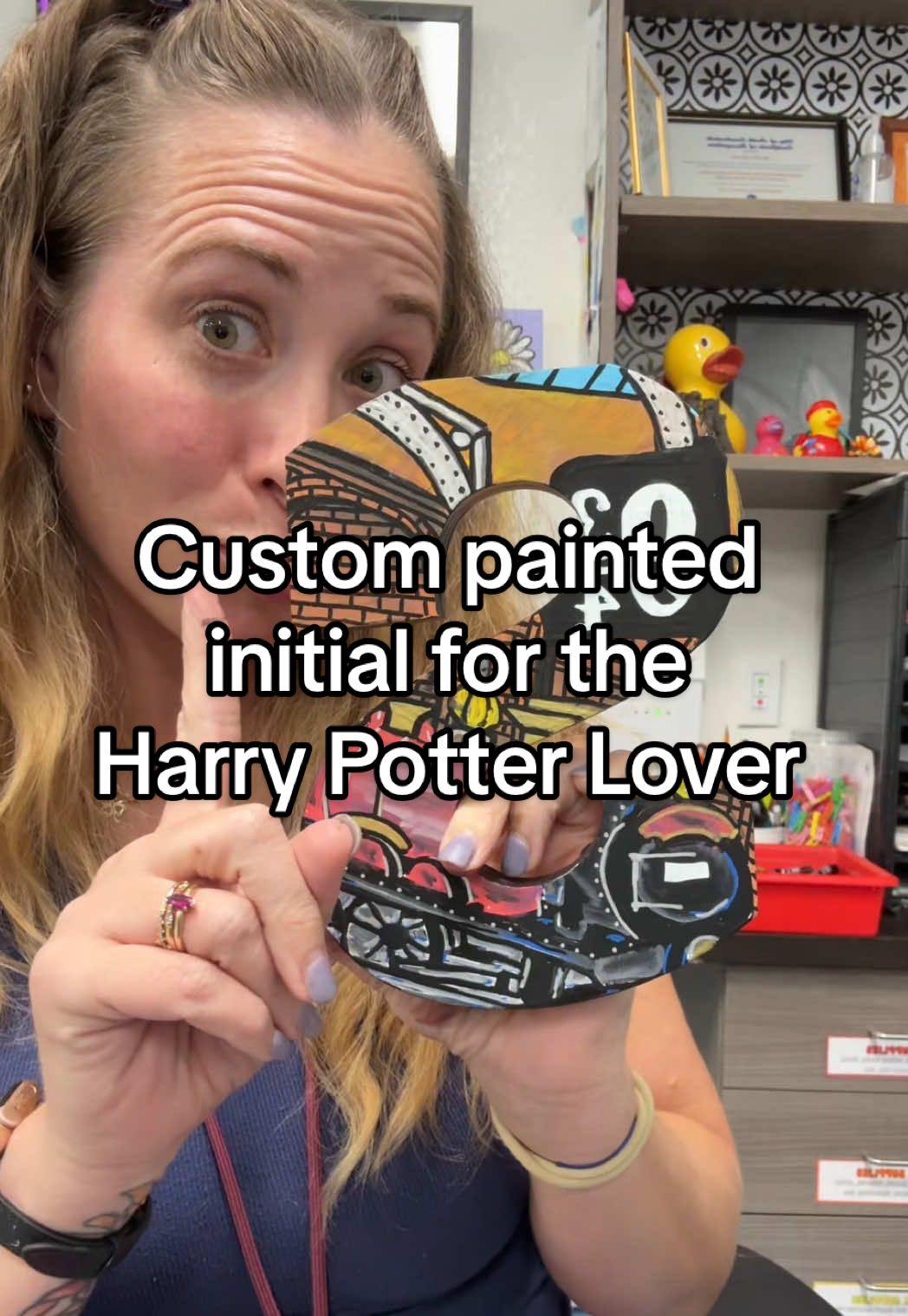 This was fun! * * #CustomPainted #LetterArt #HarryPotter #ArtTeacher #Artist