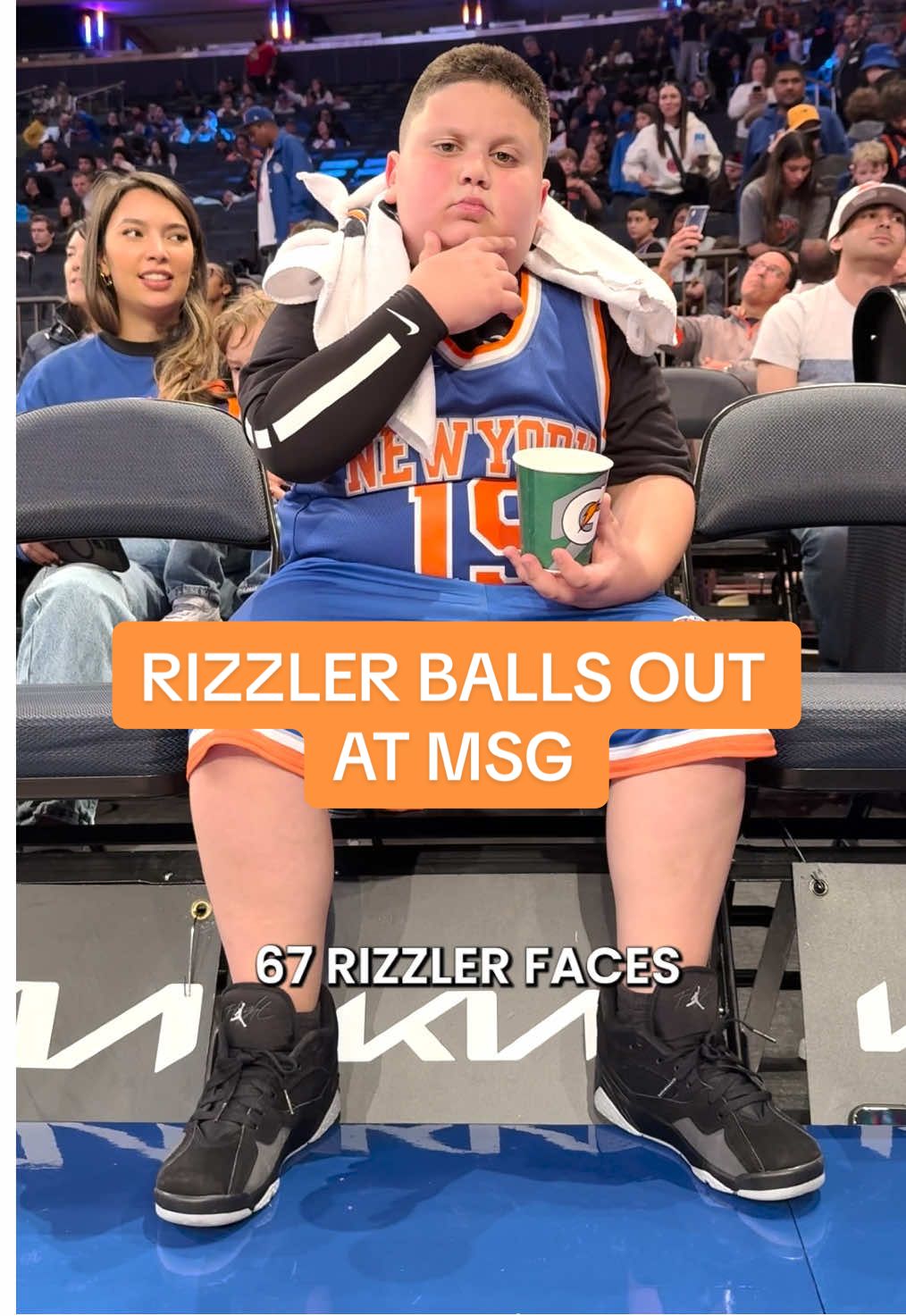 the rizzler came back to the garden and BALLED OUT #nyknicks #therizzler #celebritygame @ItzTheRizzler 