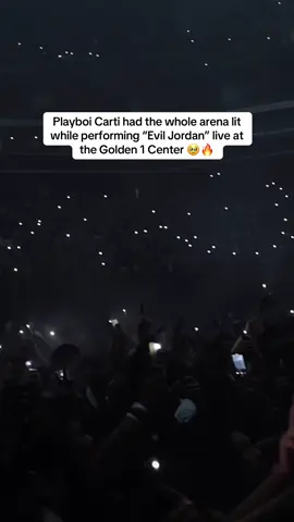 Playboi Carti had the whole arena lit while performing “Evil Jordan” live at the Golden 1 Center 🥹🔥 #fyp #playboicarti #antagonist #concert #sacramento 