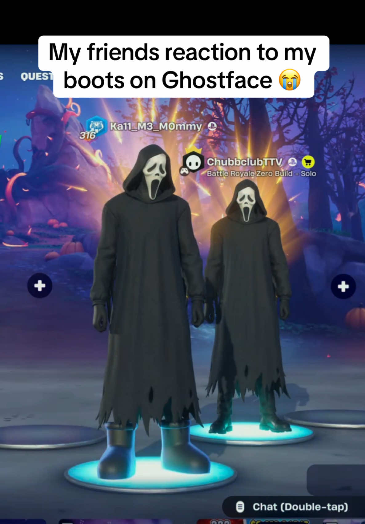 I will forever love my big boots 🤣  @gamer4life #fortnitemares #fortnite #ghostface #halloween #fyp 