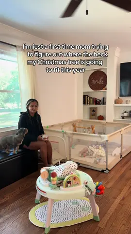 There is simply no room in this house with all these baby toys 🤣  ##firsttimemom##christmas##christmastree##mom