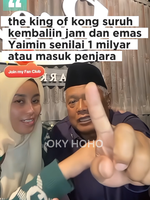 the king of kong suruh kembaliin jam dan emas Yaimin senilai 1 milyar atau masuk penjara  #yaimim #kdm #sahara #beritaviral #fyp 