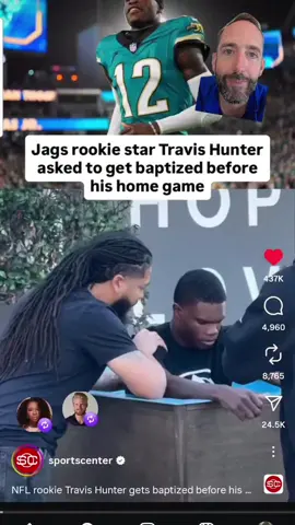 SportsCenter is now covering baptisms! A long way from Keith Olbermann!
