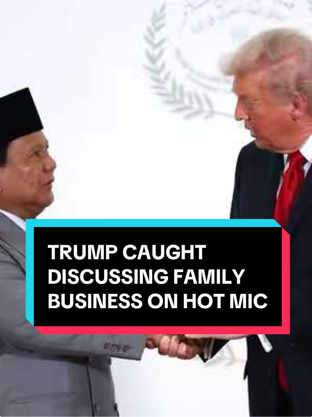 During the Gaza Peace Summit, Indonesian President Prabowo Subianto was caught on a hot mic asking President #DonaldTrump for a meeting with his sons, Eric and Donald Jr., who oversee the Trump Organization’s business ventures. #news #newsweek #politics #indonesia