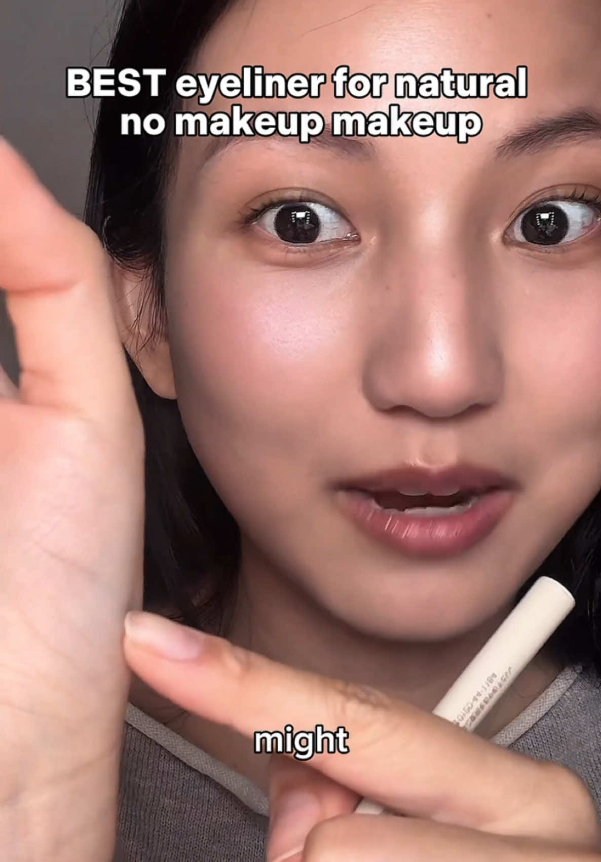 Not enough people know about this viral Japanese eyeliner!! It’s the Canmake Slim Shade Liner #Eyeliner #viralmakeup #jbeauty #makeuptutorial #nomakeupmakeup #naturalmakeup 