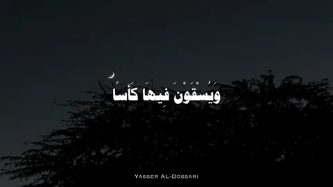 تبارك الرحمن 😣🤍 - الله يجعلنا منهم ❤️. #ياسر_الدوسري #quran #islamic_video #islam #تلاوة_خاشعة 