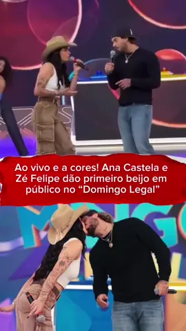 A relação está firme e forte! Ana Castela e Zé Felipe protagonizaram um beijão na telinha brasileira. Durante a gravação do programa “Domingo Legal”, do SBT, que vai ao ar no próximo domingo (19/10), o casal deu o primeiro beijo na frente do público, confirmando de uma vez por todas que o relacionamento é real. 📹 Redes Sociais  #Flauberpontocom #entretenimento #Noticias #famosos #anacastela 