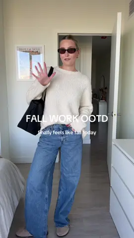 You can never go wrong with a cozy Fall sweater to style the outfit around☁️ #fallfashion #setactive #cozysweater #officeoutfit @setactive @abercrombie @Monos @Twenty Compass 