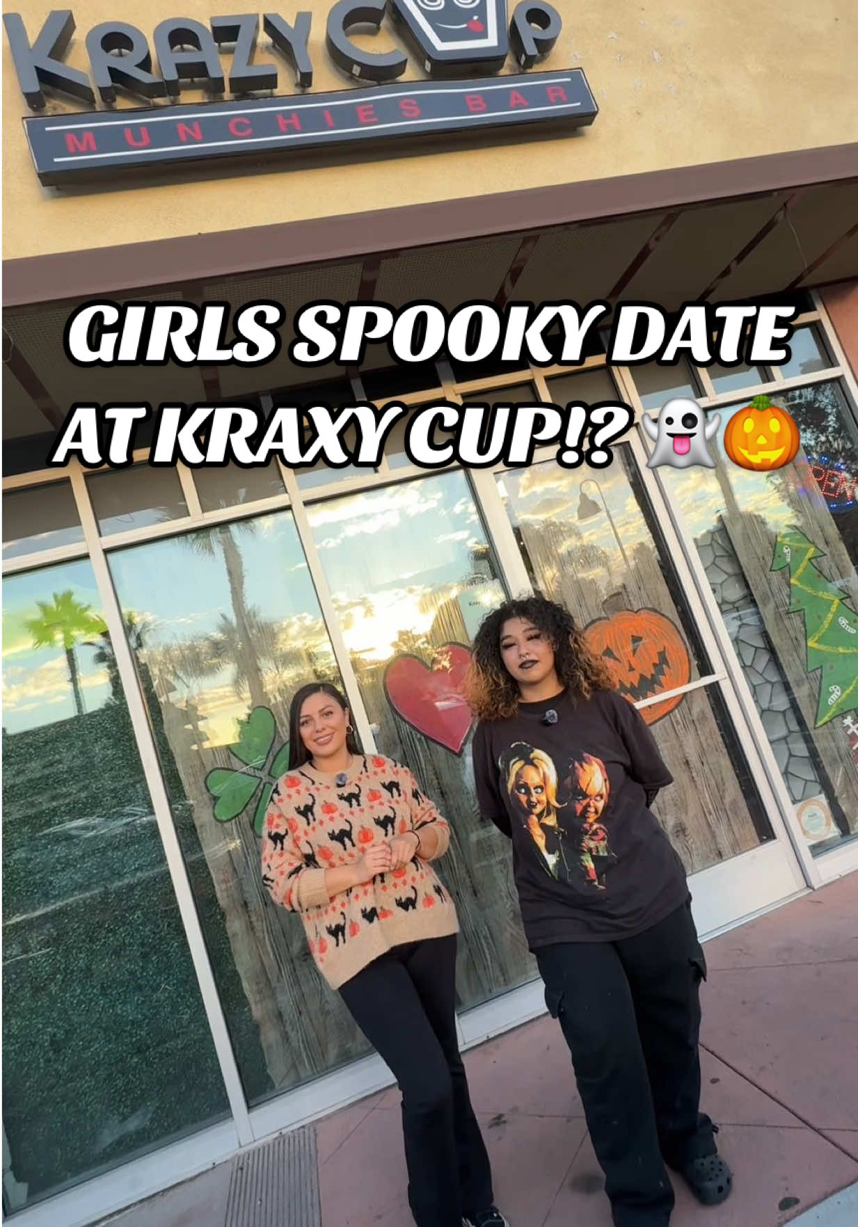 WHO'S DOWN FOR A GIRLS SPOOKY DATE @ KRAZY CUP!? 🎃👻 WITH OUR ALL NEW,  1. JACK SKELINGTON PUMPKIN SPICE LATTE  & 2. OOGIE BOOGIE BLUEBERRY MATCHA!  . . And new FALL HOURS  📍 500 N Brookhurst St., Anaheim CA Mon - Thur 6pm - 12am  Fri - Sun 12pm-12am  714 603 7405 🤙☎️