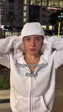 The hoodie every skier needs ⛷️❄️, model is 5’2, 120 pounds wearing a size Small. 