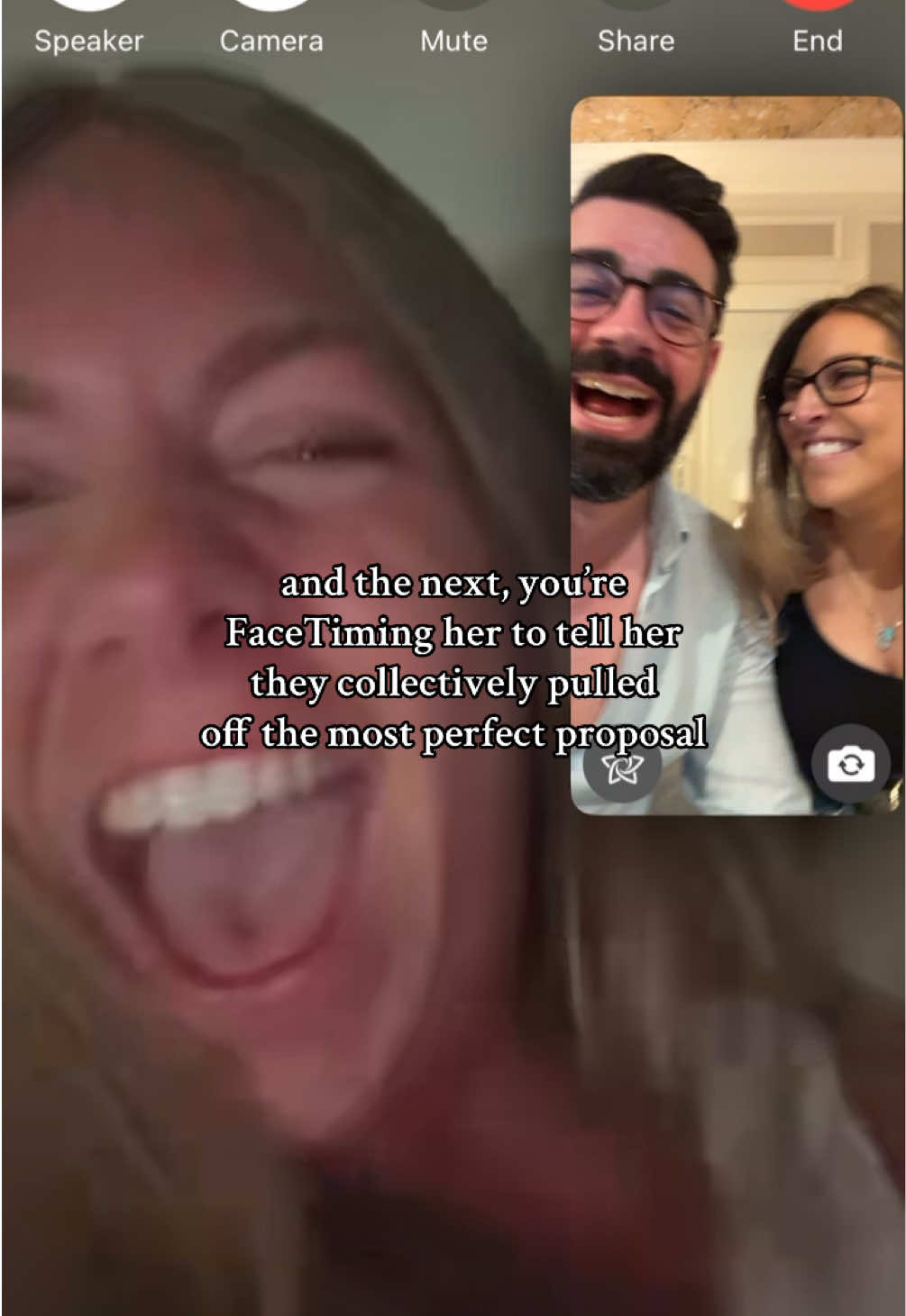Yes I gave her the wrong finger when we FaceTimed her because the mind games these two had me playing all weekend was next level and included a breakdown the night before BUT they pulled off the most perfect surprise proposal💍 @jemma talia  Would you let your best friend help your fiancé plan your perfect proposal??  #proposal #engagementtips #surpriseproposal #engagement #creatorsearchinsights 