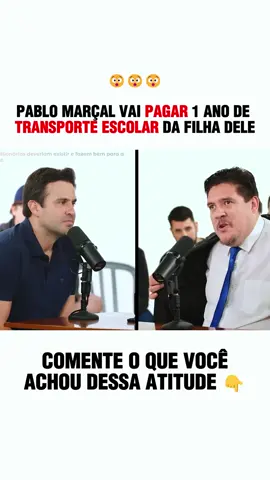 Pablo Marçal vai pagar 1 ano de transporte escolar para a filha dele.  O que você achou dessa atitude? Você quer aprender a ganhar dinheiro com cortes?  Digite “EU QUERO” ou então clique no link que está disponível no meu perfil, abaixo da minha foto. 1 bilionario x 30 pobres  Pablo Marçal vs 30 pobres. . . #pablomarçal #debate #oportunidade #generosidade #bilionarios 