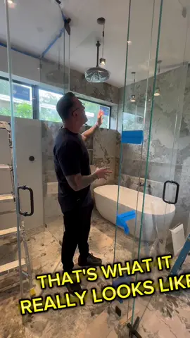 Marmorino for steam room bathroom ceiling! #sexywalls #marmorinoking #marmorinotools #marmorino 