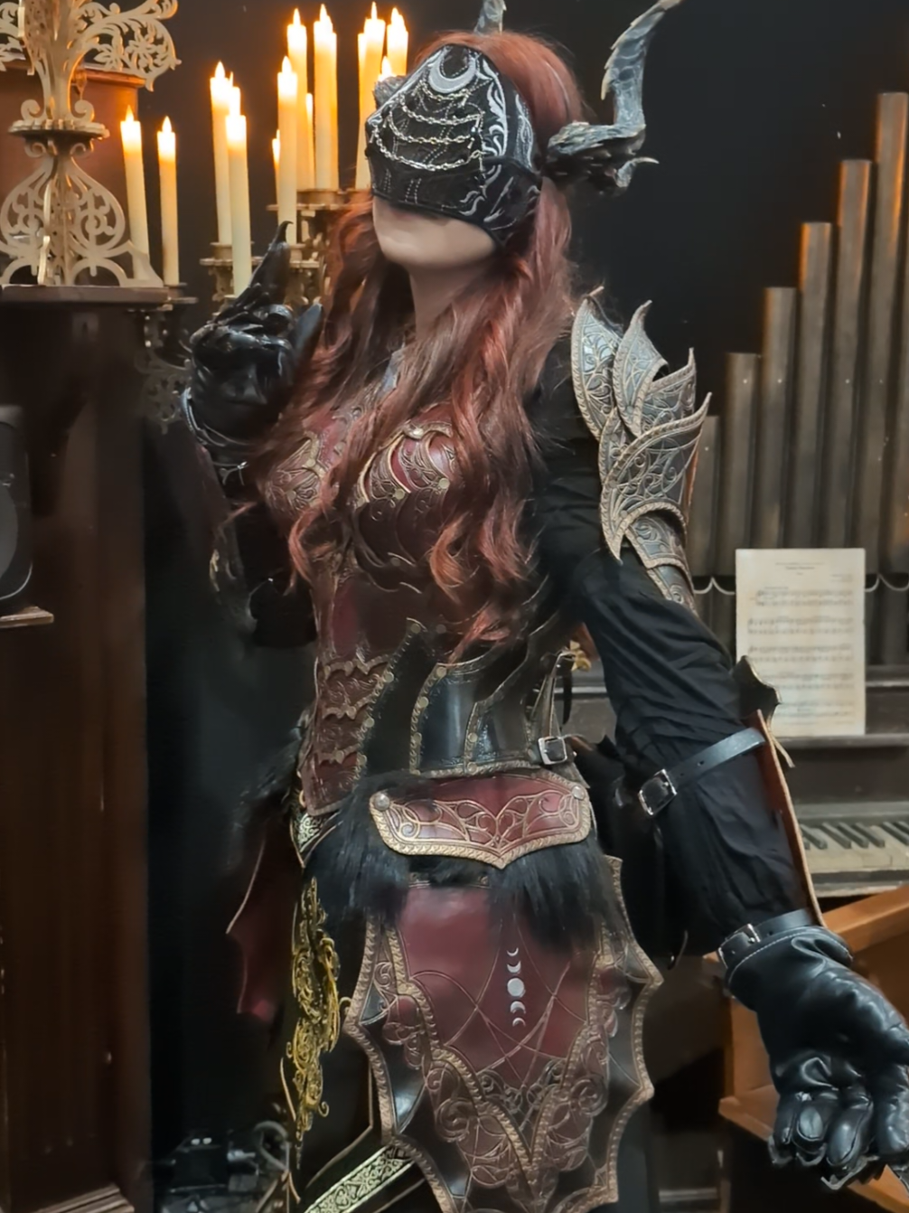 Let's dress in our best shall we? 🦇 #halloween #vampire #gothic #paxaus #leathercraft 