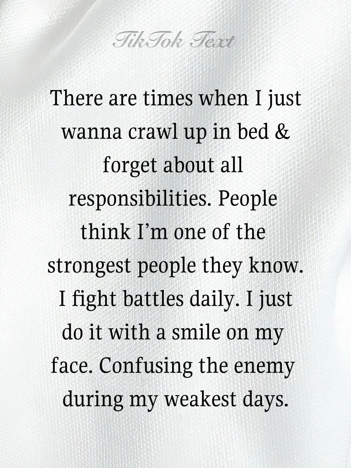 Check on your strong friends, we may be smiling but we fighting battles also. We strong for others while on the verge of losing ourselves. It’s hard but we do it for our love ones. #relatable #emotional #fightingbattles #MentalHealth #fyp 