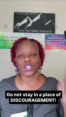 The devil wants you discouraged, but you have to push through by asking the Holy Spirit to come in, give you what you need and get you on purpose.  There is always a purpose for the pain! I'm proof! . Ministry website  trustingfaithllc.square.site . #encouragement #encouraged #purpose #focus #HolySpirit 