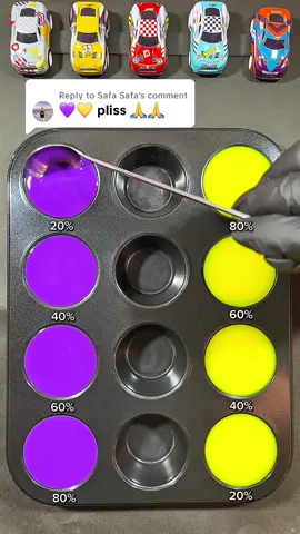 Replying to @Safa Safa Mixing 2 colors 💜 + 💛 creates amazing and surprising colors#colomix #asrm #colormixing #colors #oddlysatisfying 