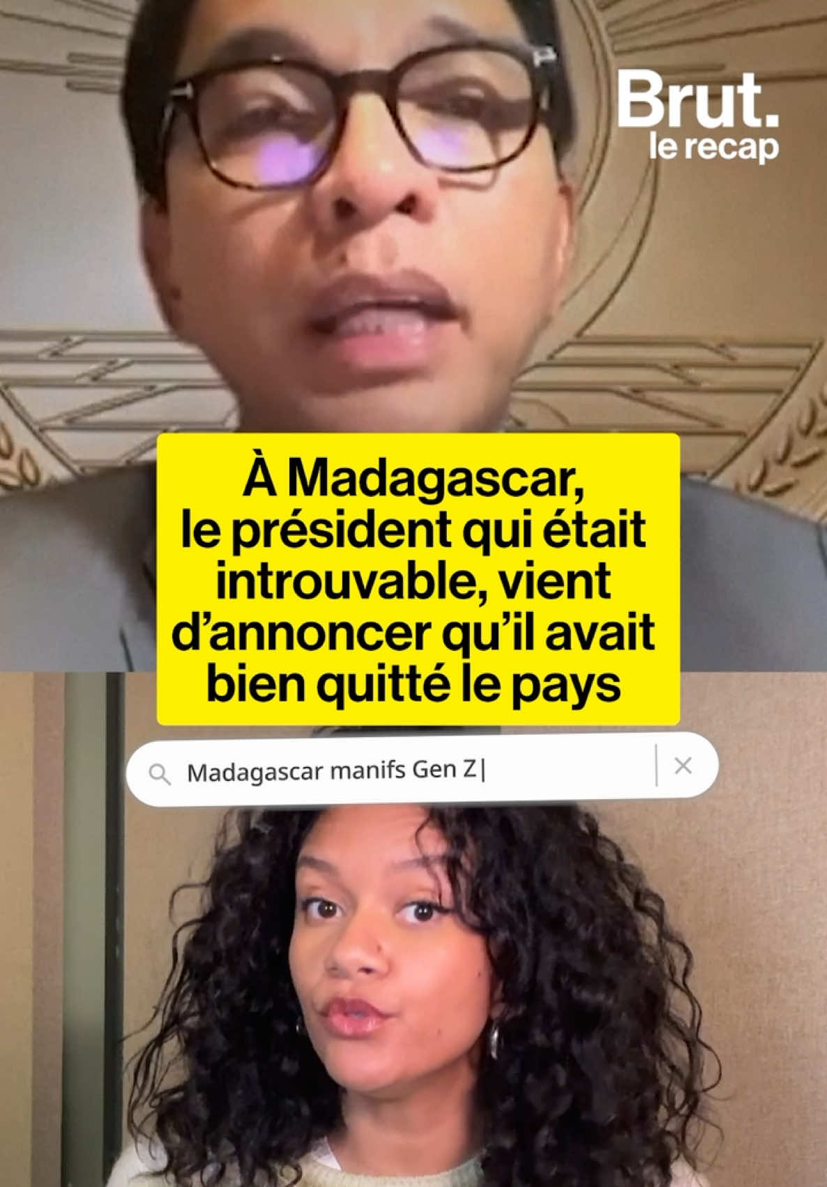 À Madagascar, le président Andry Rajoelina, qui était introuvable depuis plusieurs jours, vient d’annoncer qu’il avait bien quitté le pays car sa vie est en danger et qu’il ne démissionne pas. @Canelle Sab récap. #mada #madagascar  