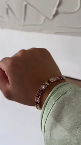 Tennis Bracelet 🎾 #tennisbracelet #goldaccessories #bougieonabudget #OOTD #accessories 