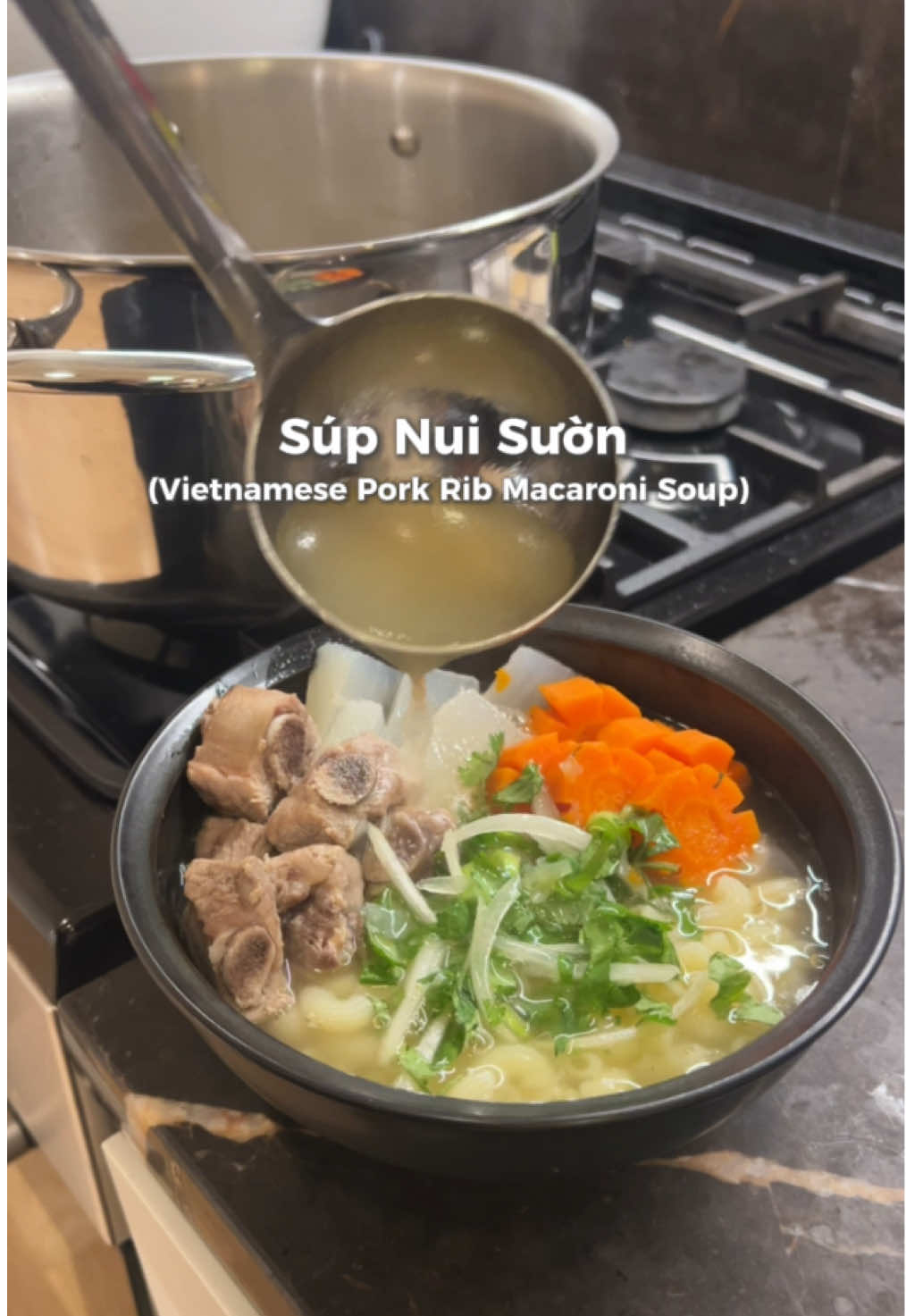 Súp Nui Sườn basically raised every Vietnamese kid 🥺I’m going to ask my grandma to make this for me when I visit for the holidays! #cooking #EasyRecipe #fyp #vietnamesefood #inmy20s 