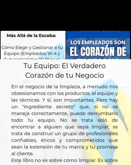 Los Empleados Son El Corazon del Negocio Contratacion de empleados w4... Construye un Negocio de Limpieza Imparable ¿Sueñas con un negocio de limpieza próspero y libre de dolores de cabeza? ¿Cansado de la rotación de personal, los problemas legales y la constante preocupación por la reputación? En el mundo de los servicios de li... https://caroscleaning.myshopify.com/products/los-empleados-son-el-corazon-del-negocio-contratacion-de-empleados-w4-y-w9-por-carolina-serrano-e-book-pdf-libro Ranges from: $5.99 - $5.99
