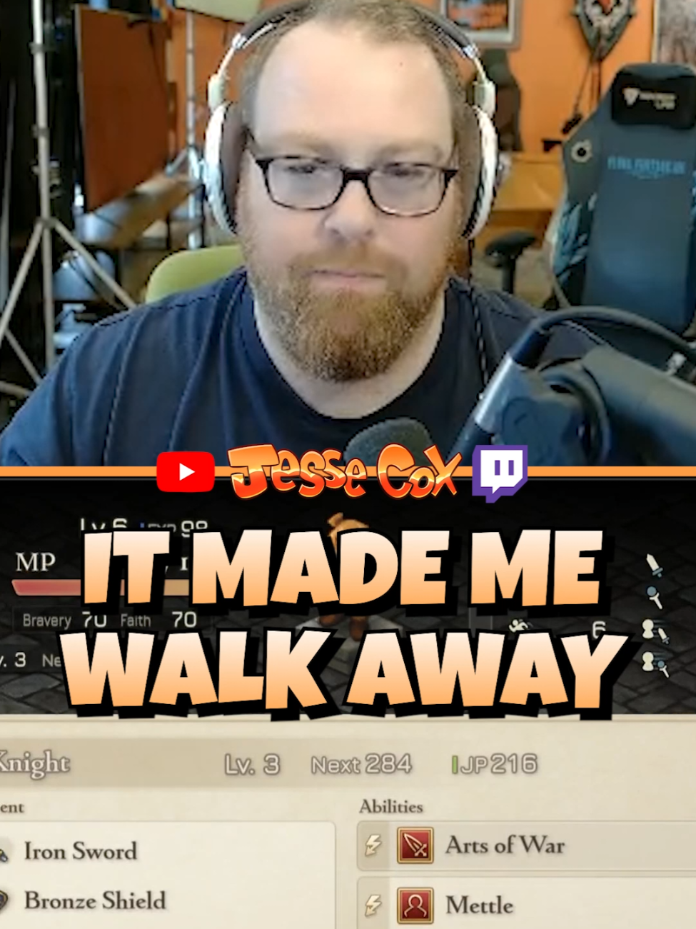 Games can't keep getting away with this!!! #finalfantasytactics #jessecox #streamer #puns #funnytwitchclips 