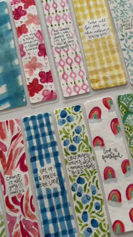 mystery bookmarks now available!!! ❣️❣️  this has been such a fun experience to paint and share these! if you know me, you know I’m passionate about painting and creating seeing these come to life has been so awesome! They are 2” x 8” painted on both sides and laminated! There is a limited supply, so go check it out!! #biblebookmark #bible #christiantiktok #christianaccessories #bibleaccessories 