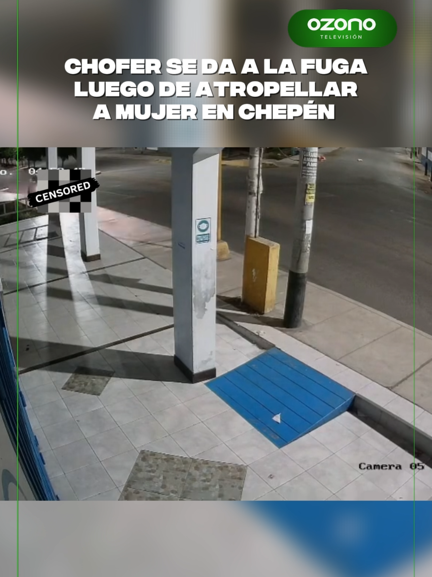Chófer se da a la fuga luego de atropellar a mujer en Chepén 😮 La madrugada del domingo 12 de octubre, una cámara de seguridad registró un violento atropello en el distrito de Chepén, donde una mujer fue embestida por un automóvil blanco mientras caminaba por la avenida Gonzales Cáceda con calle Lambayeque. El conductor huyó sin auxiliarla, y la víctima fue trasladada por personal de emergencia a un hospital local. La Municipalidad de Chepén entregó las grabaciones del hecho a la Policía Nacional para identificar al responsable. #tiktok #ozonotv #viral #paratiiiiii #chepen