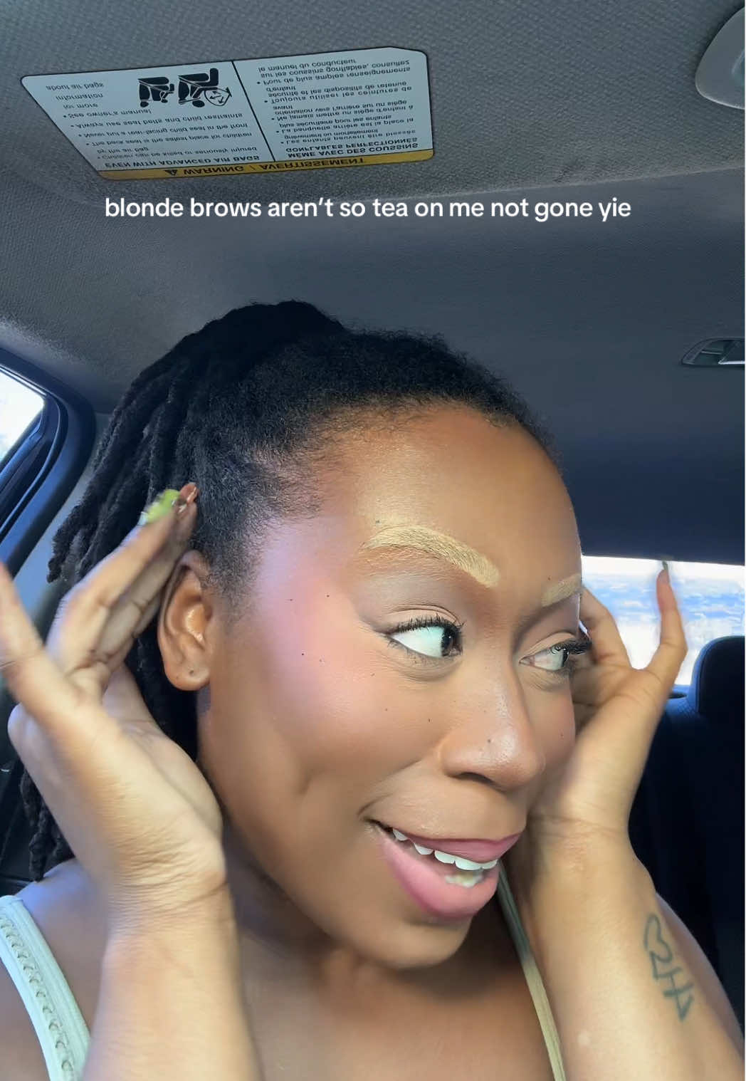 free will is trying faces I seen on Pinterest #epicsoul_ #makeuptutorial #blondebrows #makeup 