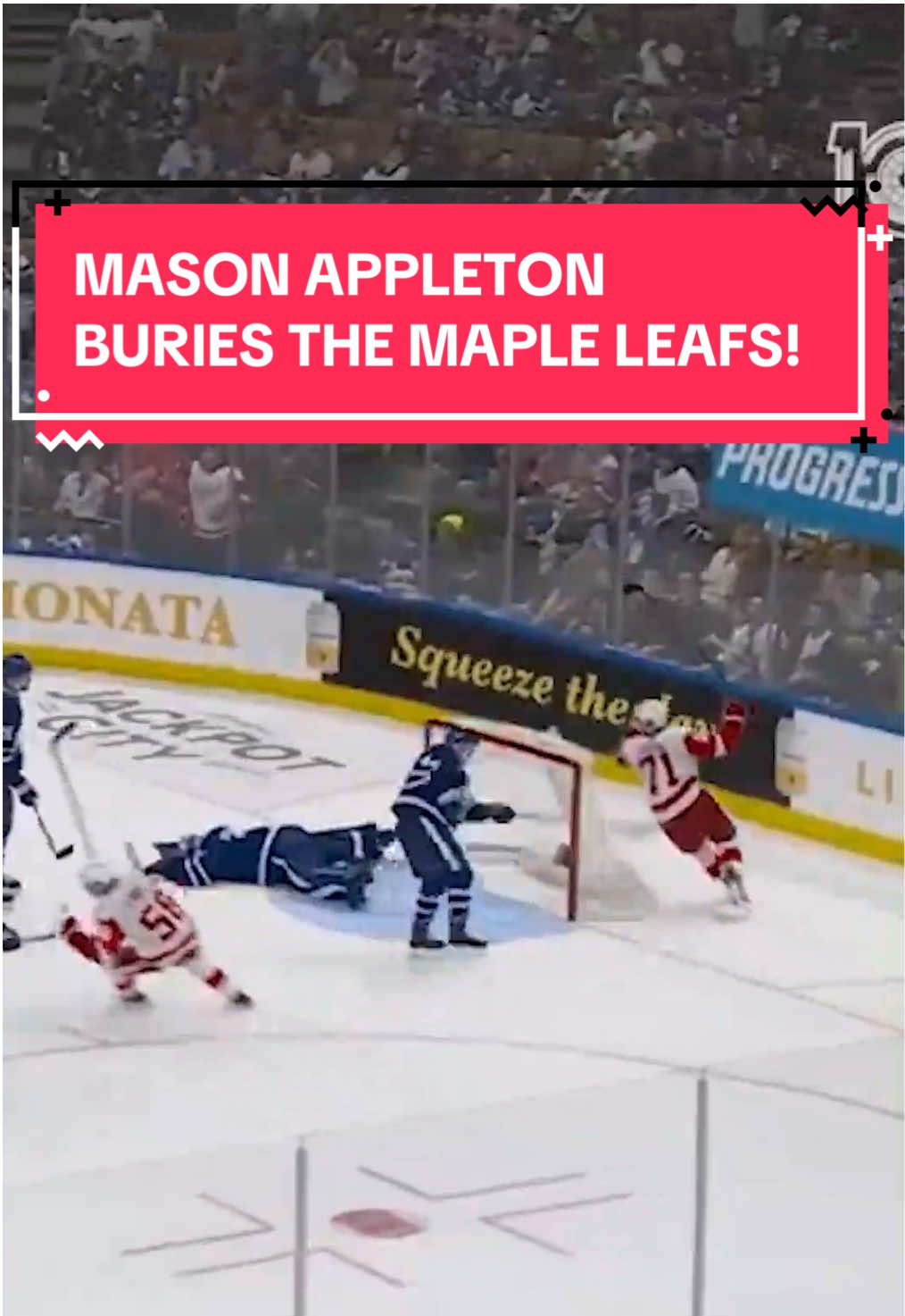 MASON APPLETON ANSWERED BACK WITH 44 SECONDS LEFT ON THE CLOCK! WINGS WIN! 🔥 (🎥: @detroitredwings)