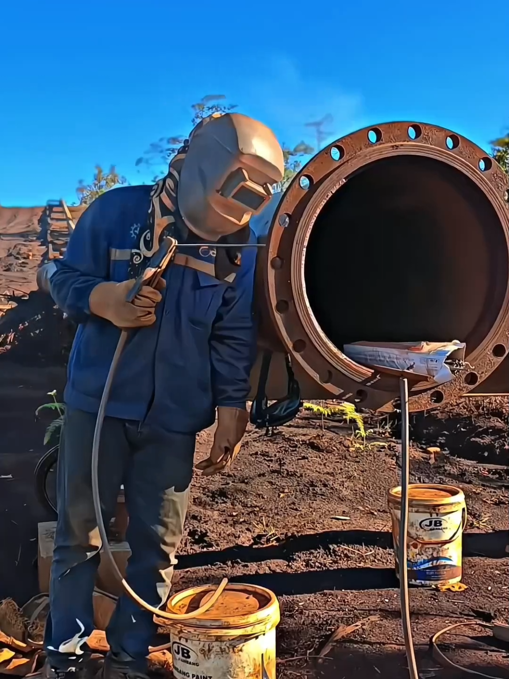 panas poll🔥#weldpipe #fyp #smaw #welderboy #nguliday 