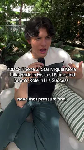Mexican-American #MiguelMora takes pride in his culture, upbringing, and last name, and thanks his mother for supporting him throughout his career 🥹 #BlackPhone2 #TheBlackPhone #BlackPhone #mexico🇲🇽  🎥: @Grecia S. Lopez 
