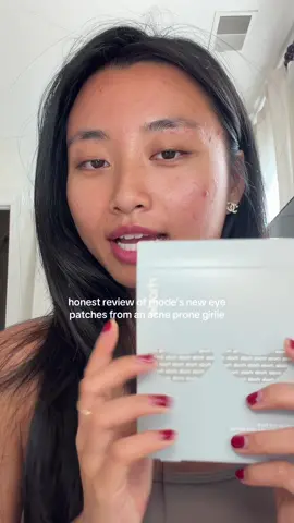 even eye patches make me breakout in pimples so hopefully this one doesnt! but packaging so cute #acne #pimples #acneproneskin #acnejourney  @rhode skin eye patches