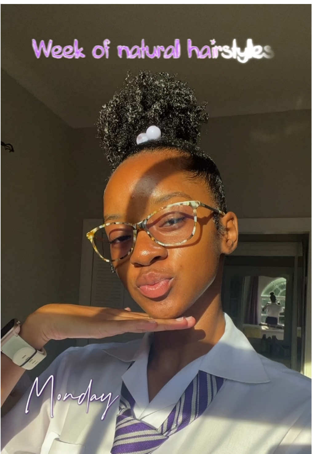 Week of natural hairstyles💕 #contentcreator #naturalhair #haircontent #schoolhairstyles 