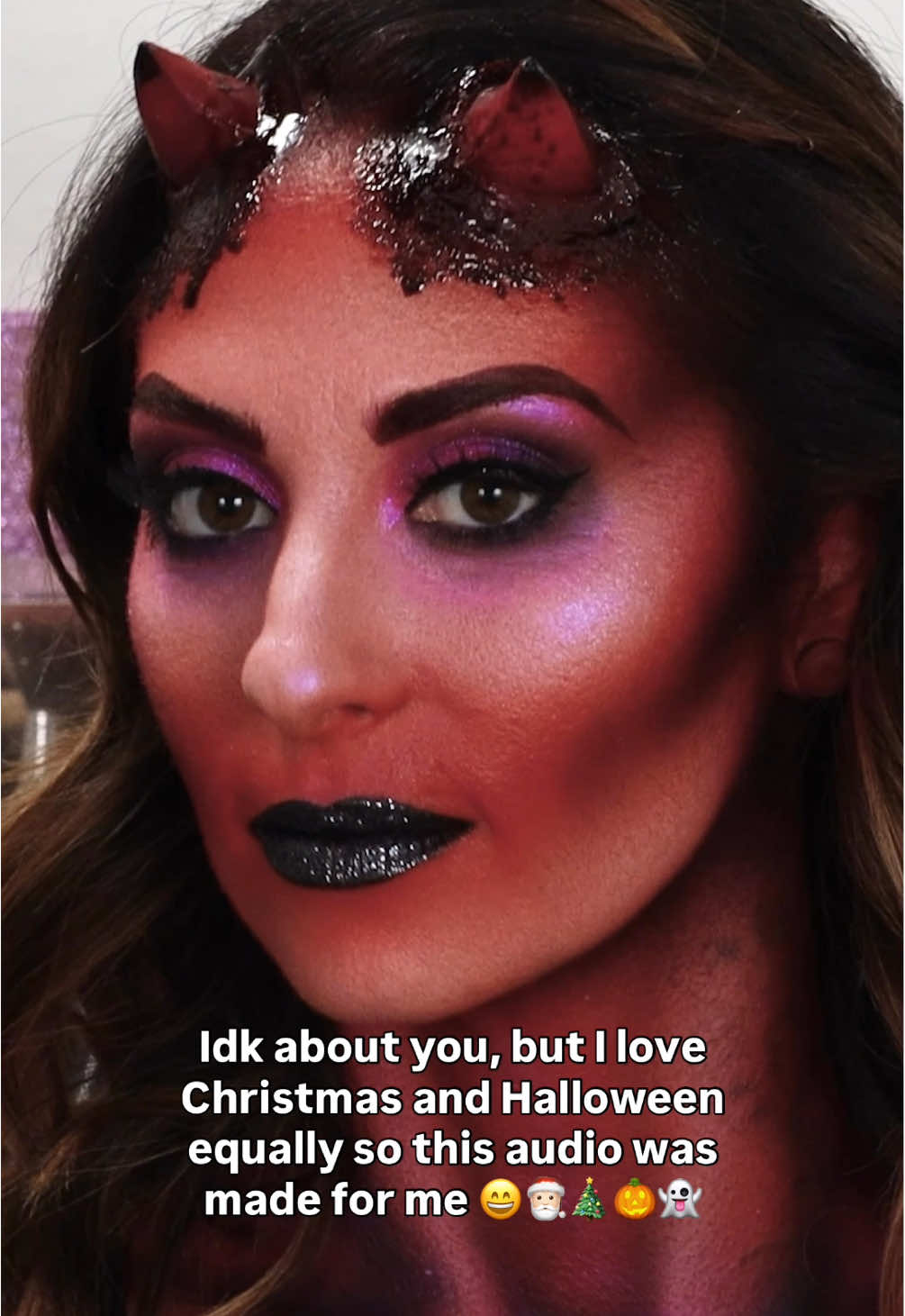 Happy Hallowthanksmas!! 🍂🎄🎃 This is the most magical time of year .. and because I’ve been in Halloween mode since April, I’m ready to start playing Christmas music 😆. What about you? Are you all about Halloween or ready for Christmas, too? 👀 Cast your vote in the comments! All makeup looks done by me 🥰